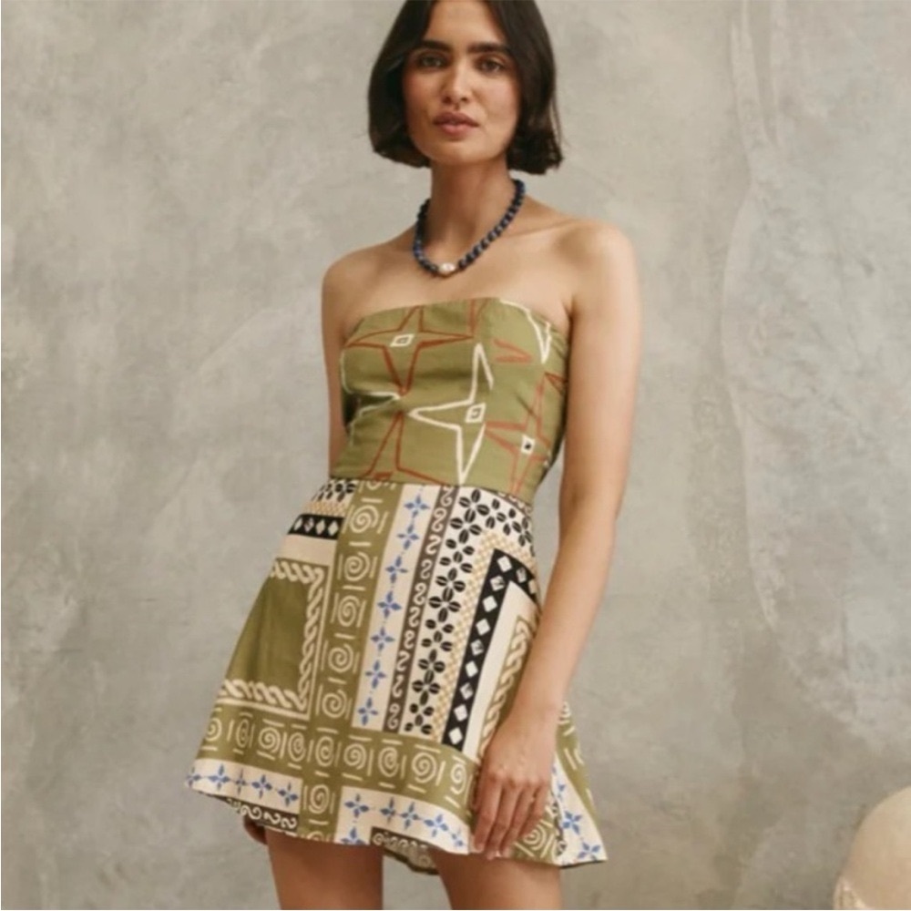Stylish Olive Green Mini Dress